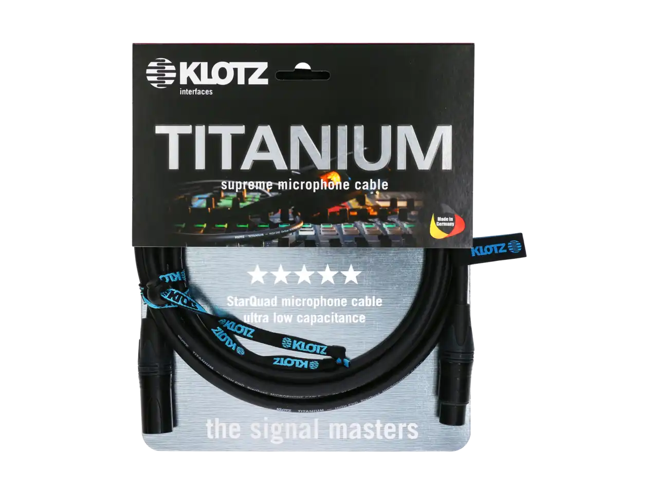 Klotz Cables TITANIUM StarQuad XLR-XLR 1,0m 